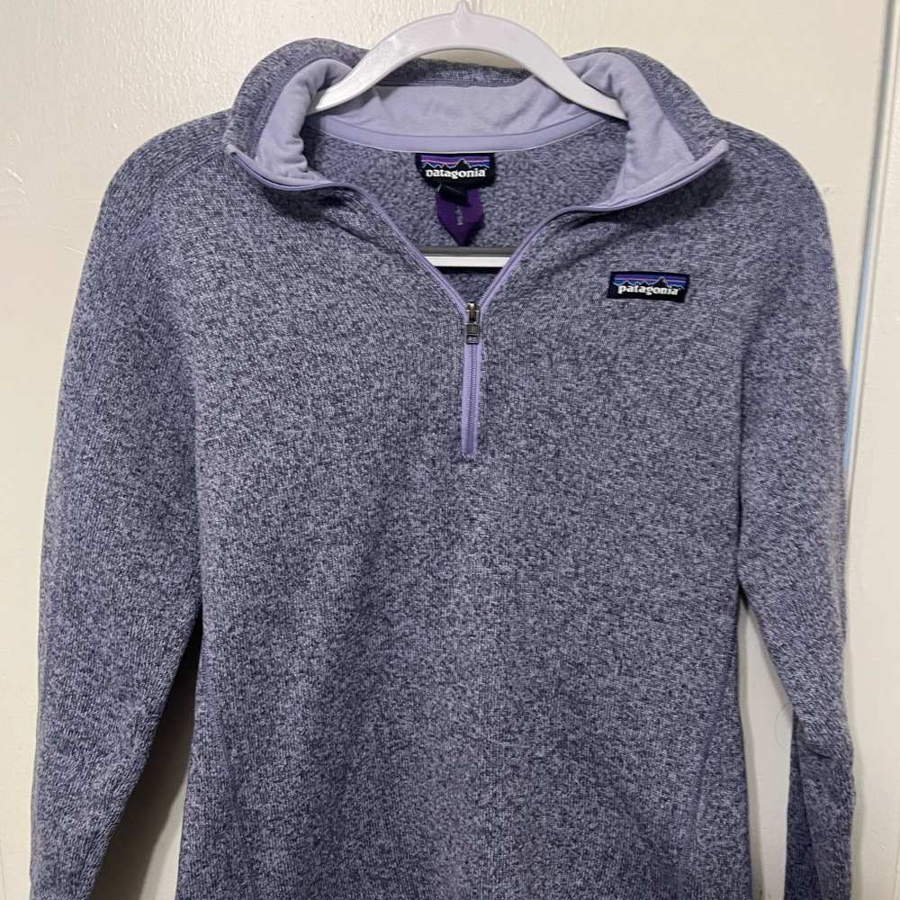 Purple Patagonia Fleece Quarter-zip Sweater - Picture 6 of 6